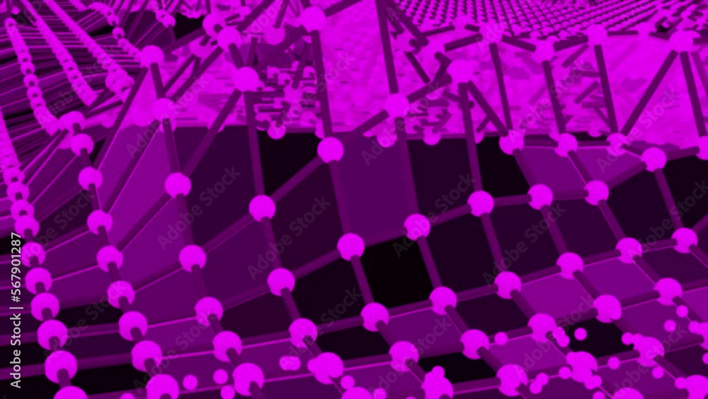3d pink color lines and dots moving wireframe background 3d pink color lines and dots moving wireframe background