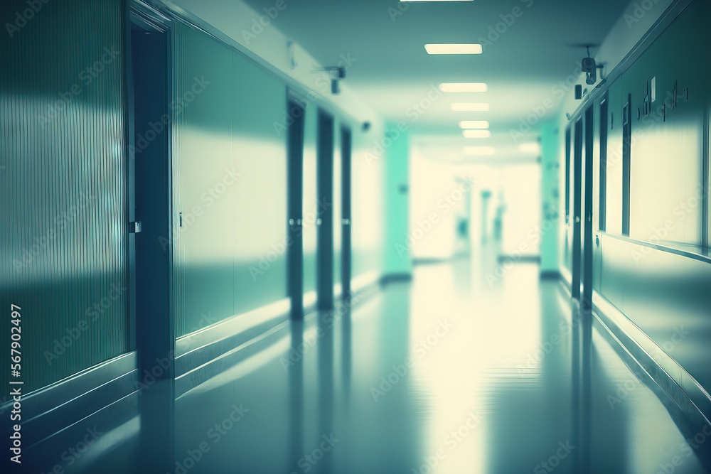 Background image of abstract blurry hospital interior. Generative AI Background image of abstract blurry hospital interior. Generative AI