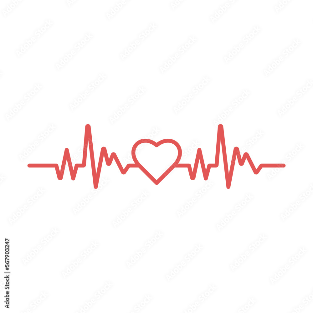 Medical heartbeat line on a white background EPS Vector Medical heartbeat line on a white background EPS Vector