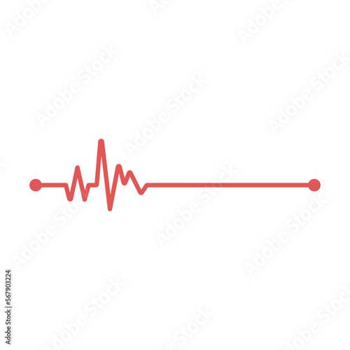 Medical heartbeat line on a white background EPS Vector