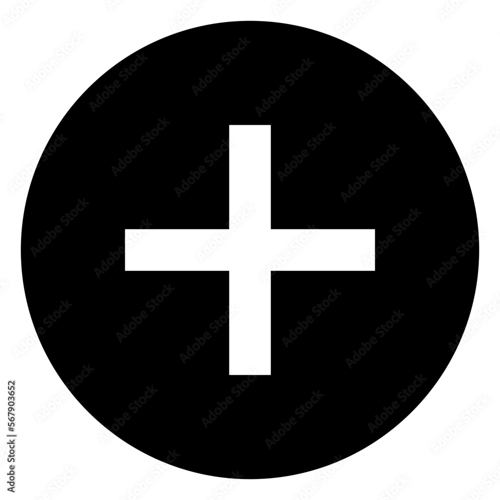 Obraz premium Add glyph icon
