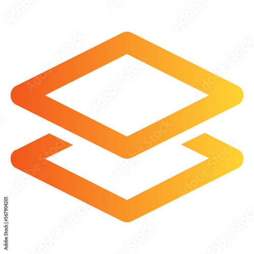 Layers gradient icon