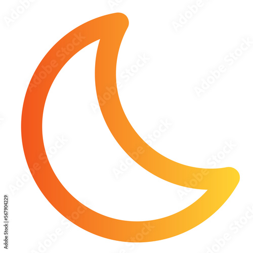 Moon gradient icon