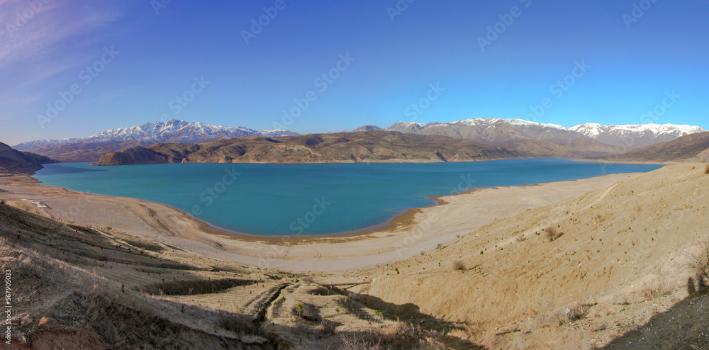 Charvak reservoir in Uzbekistan