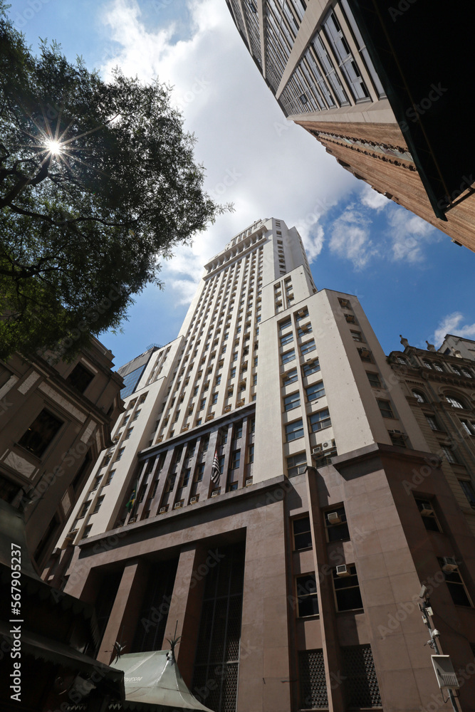 Building Altino Arantes, also known as Banespa building, a symbol of the city of Sao Paulo, opened in the 1940s. Brazil