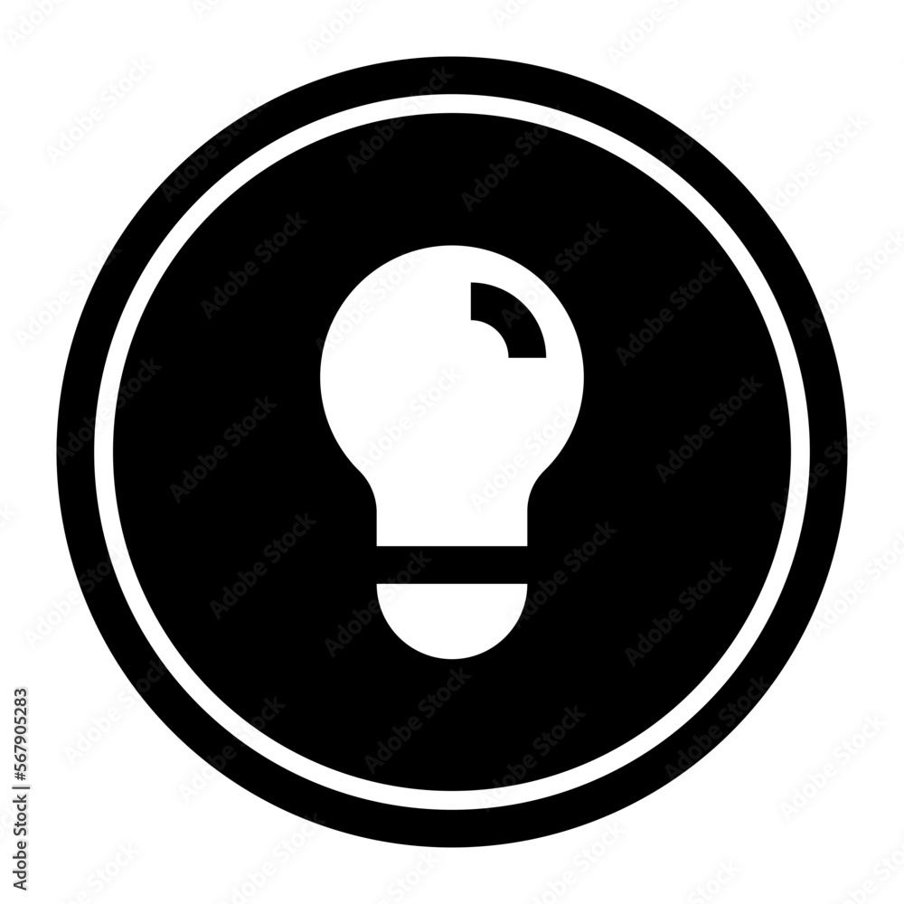 Bulb Circular line icon Bulb Circular line icon