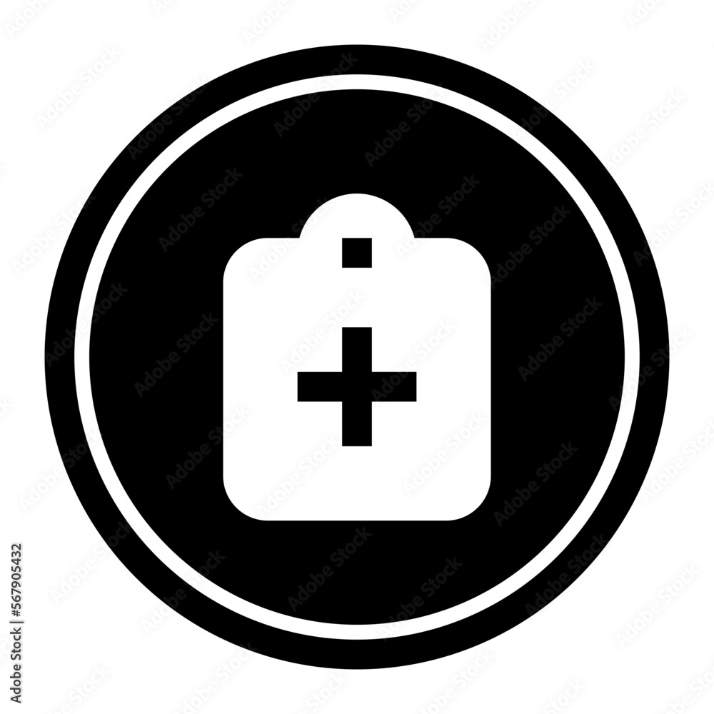 Obraz premium Add Assignment Circular line icon