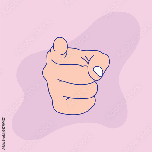 hand pointing forward