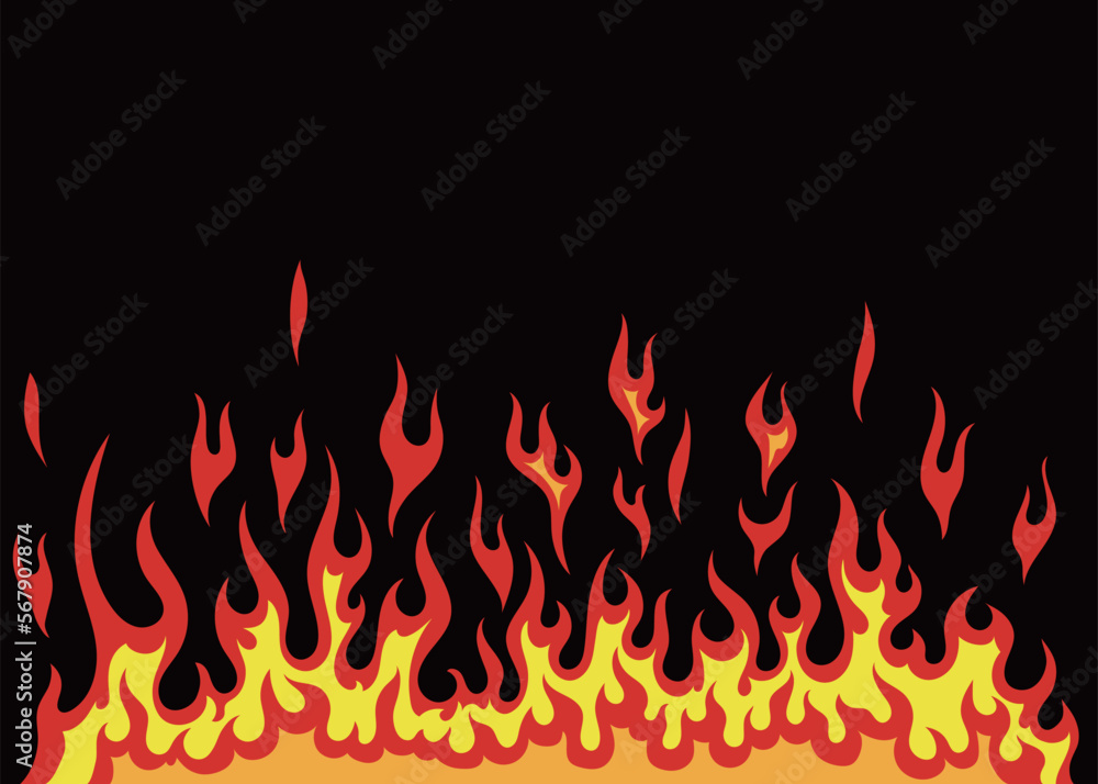 Fire flame background, Vector illustration. Fire flame background, Vector illustration.