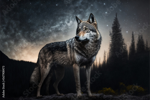 Wolf and the Starry Sky