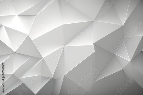 White abstract polygon shapes as background. Generative AI