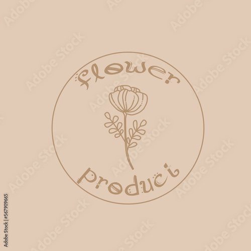 rose flower logo vector illustration