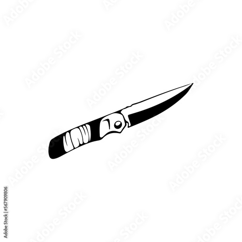 small knife concept vector illustration