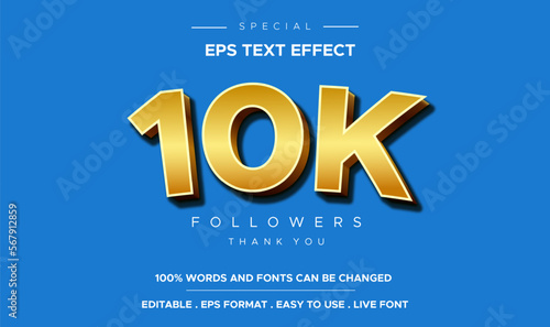 Editable text style 10K number effect