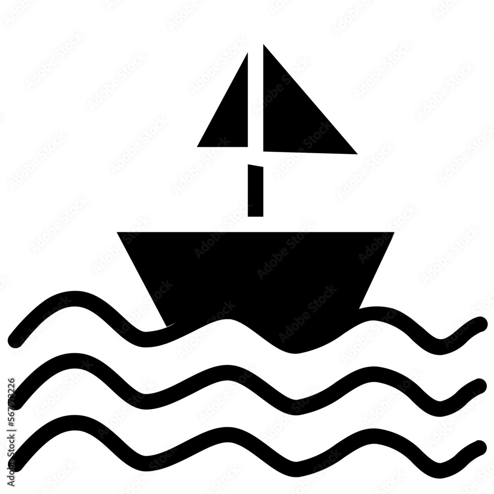 sailboat glyph icon sailboat glyph icon