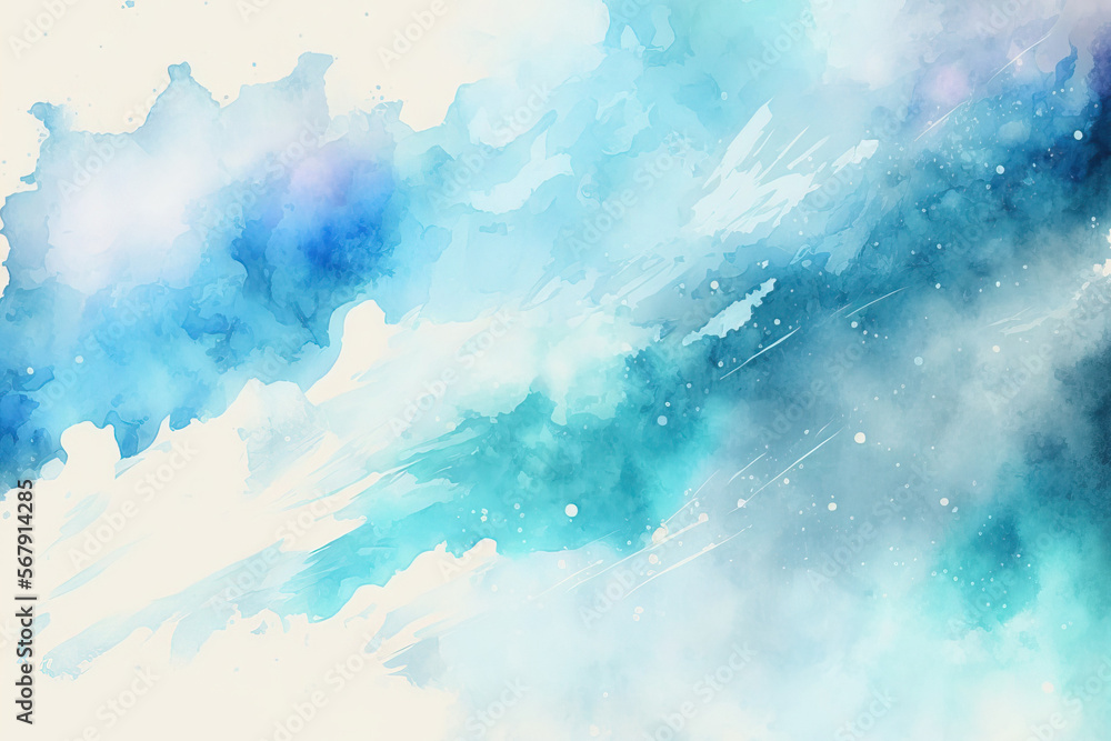 watercolor background with abstract color. Generative AI