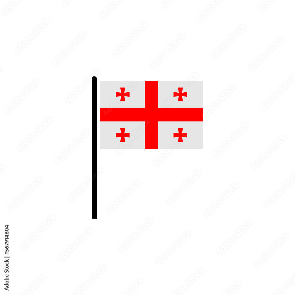 Georgia flags icon set, Georgia independence day icon set vector sign symbol