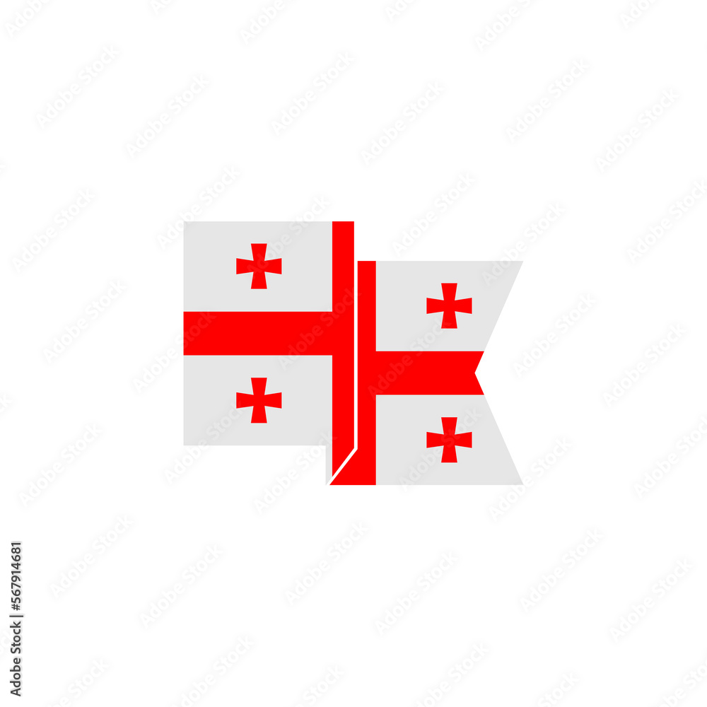 Obraz premium Georgia flags icon set, Georgia independence day icon set vector sign symbol