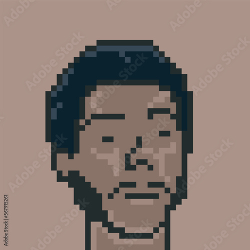 male character in pixel art 