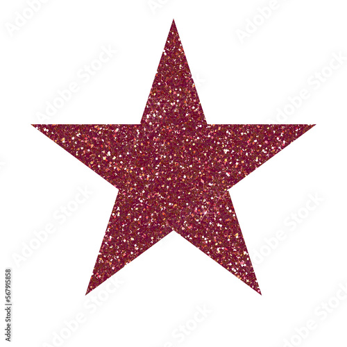 Dark red star glitter on transparent backgroud. Design for decorating background  wallpaper  illustration