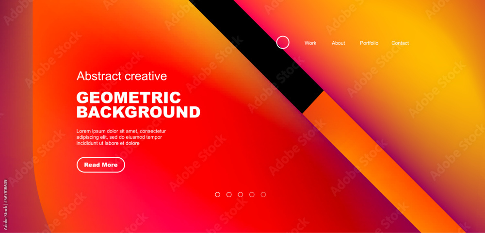 Fototapeta premium Liquid shapes with flowing gradient colors. Geometric circle round triangles. Vector illustration for wallpaper, banner, background, leaflet, catalog, cover, flyer