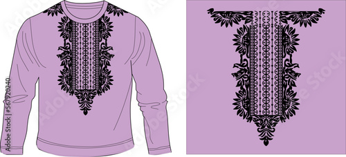 NECK PATTERN BAIL t-shirt graphic design vector illustration
