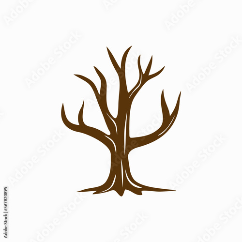 Dead Leafless Tree Illustration vector