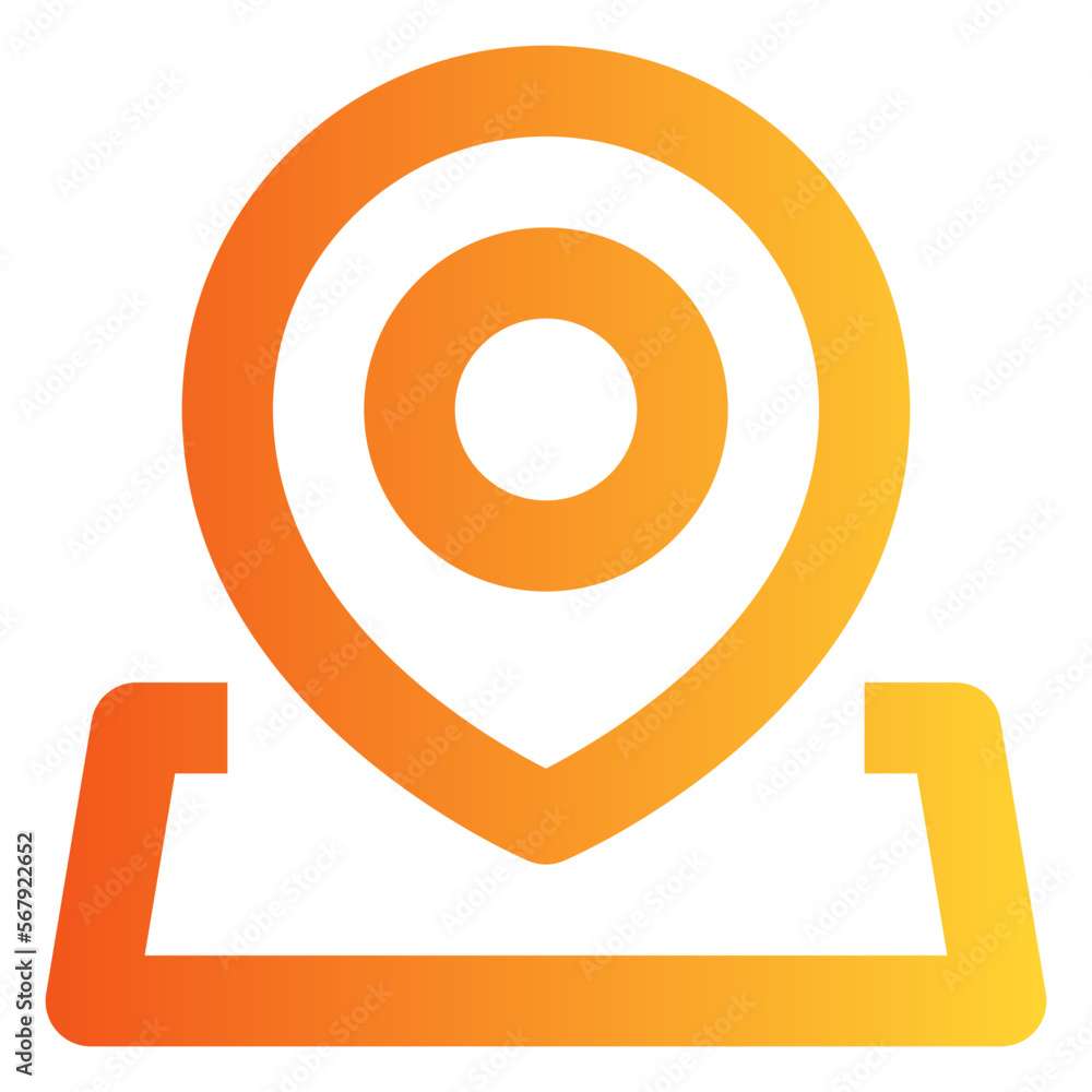 Obraz premium Pin Point gradient icon