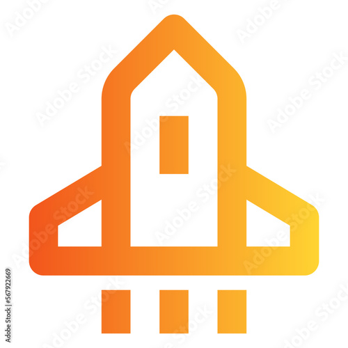 Rocket gradient icon