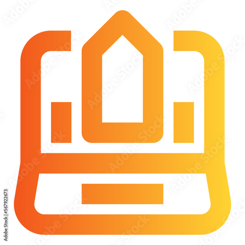 Rocket gradient icon
