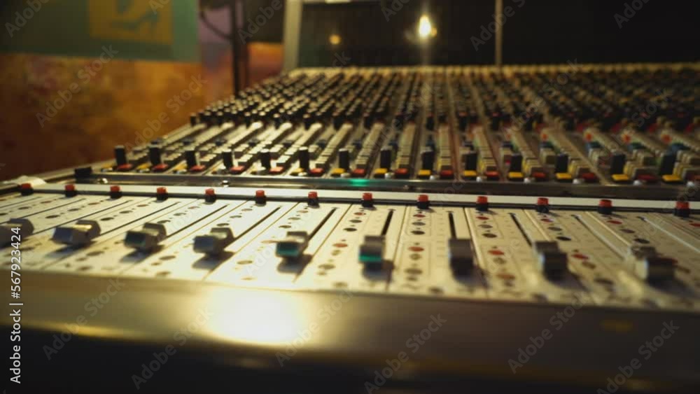 Mixing Console in Music Studio Mixing Console in Music Studio