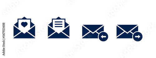 Send message icon vector illustration. flat message design - stock vector.