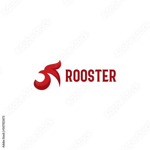 R Rooster Logo Chicken rooster head mascot