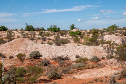 White Cliffs Australia, view across opal mines to horizon © KarinD