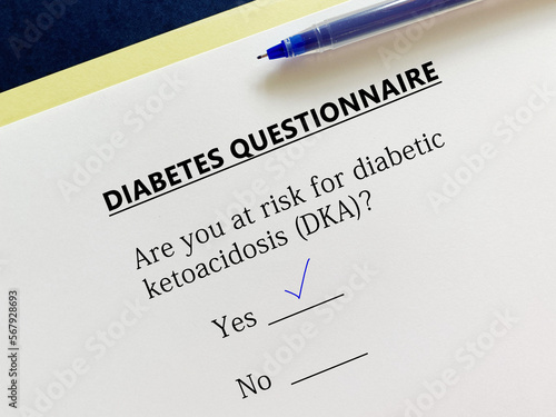 Questionnaire about diabetes