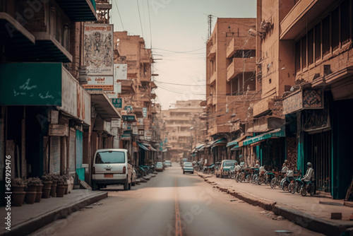 Vintage City Street view © Saqib