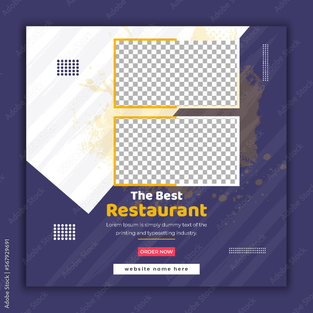 The best restaurant food promotional shop social media editable post template eps vector file The best restaurant food promotional shop social media editable post template eps vector file