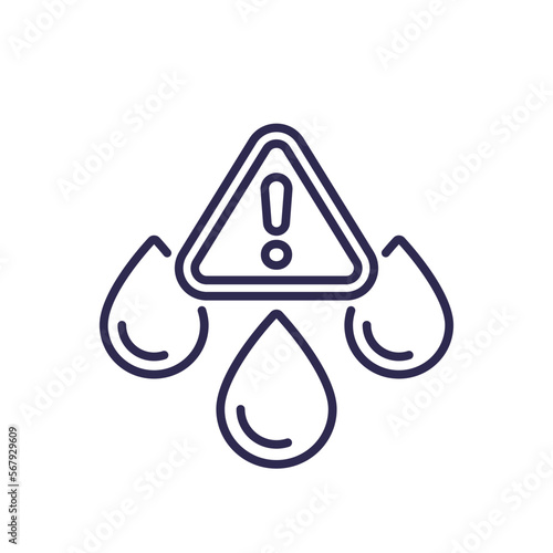 high cholesterol icon, line vector