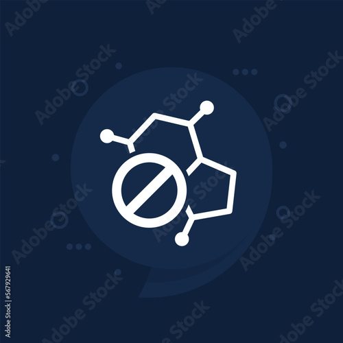 no hormones added icon, vector