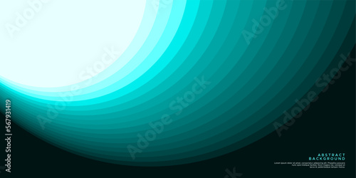 Colorful teal diagonal curve abstract background.