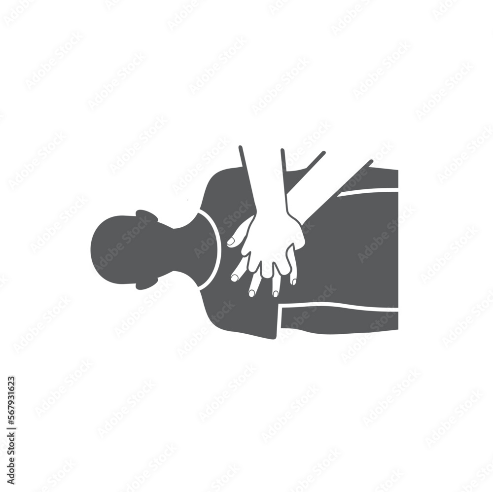 Obraz premium illustration of cpr technique, vector art.
