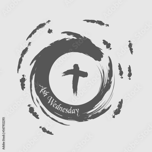 Illustration vector graphic of ash Wednesday 