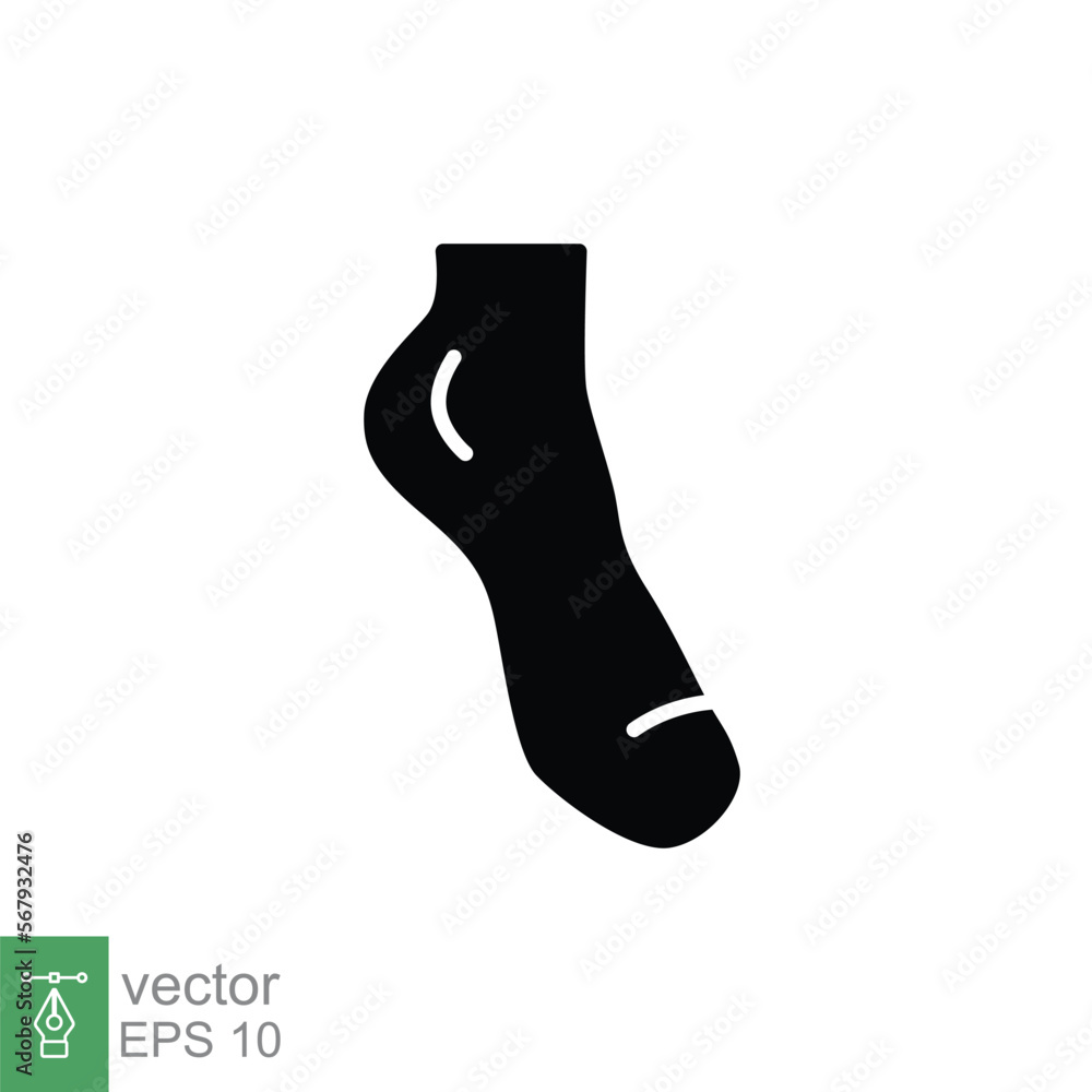 Foot, ankle glyph icon. Solid style can be used for web, mobile, ui. Pain, hip, ortho, anatomy, body, care concept. Vector logo illustration isolated on white background. EPS 10.