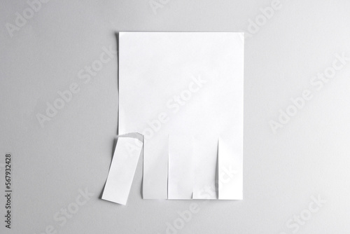 Canvastavla White mockup of white wall ad with space for phone numbers on gray background