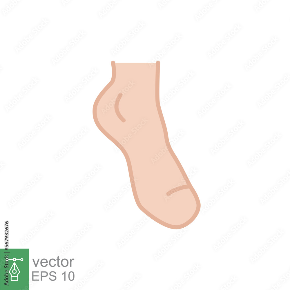 Foot, ankle coloured icon. Filled outline style can be used for web, mobile, ui. Pain, hip, ortho, anatomy, body, care concept. Vector logo illustration isolated on white background. EPS 10. Foot, ankle coloured icon. Filled outline style can be used for web, mobile, ui. Pain, hip, ortho, anatomy, body, care concept. Vector logo illustration isolated on white background. EPS 10.