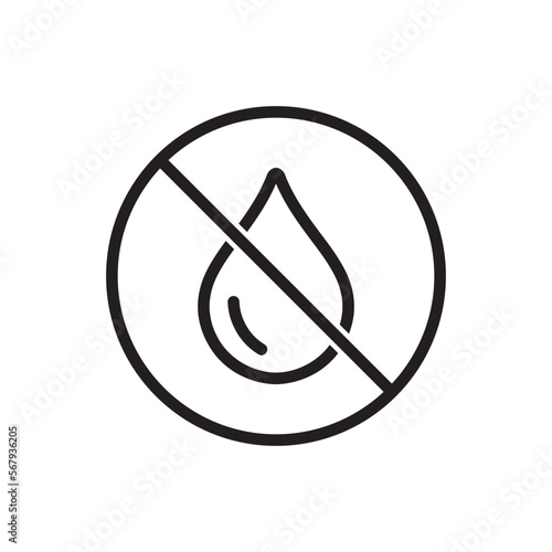 Moisture Skin Concept Line Icon. Moisturizing Face and Body Skin Linear Pictogram. Skin Layer Absorb Water Drop Outline Icon. Anti Dry Skincare. Editable Stroke. Isolated Vector Illustration
