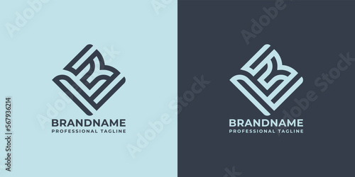 MV Monogram Logo, suitable for any business related to the letters M and V.