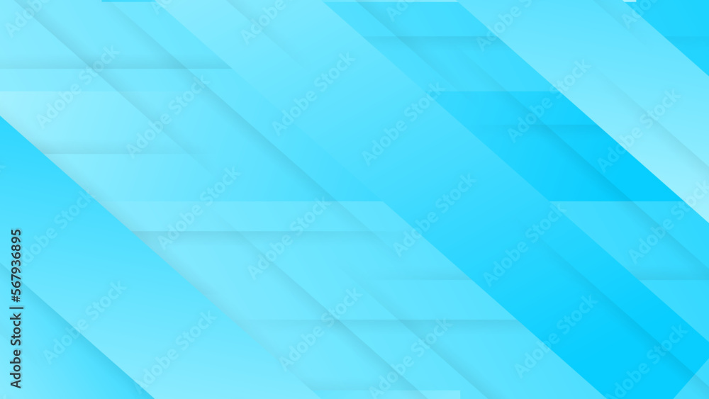 Fototapeta premium Abstract soft blue stripes with smooth gradient background.