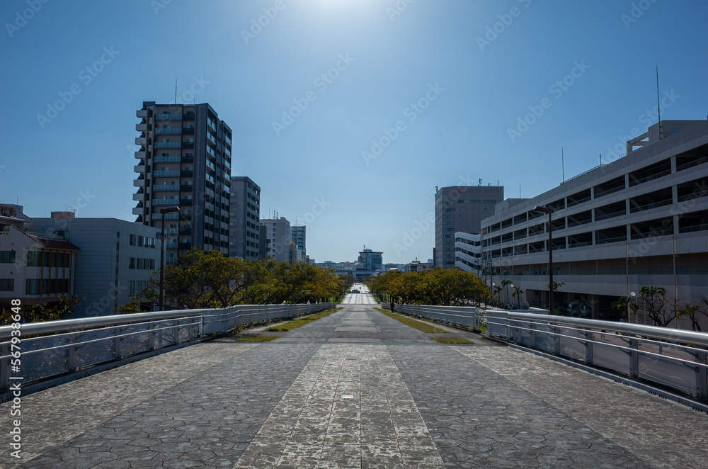 Fototapeta premium 沖縄ゆいレールとおもろまち駅