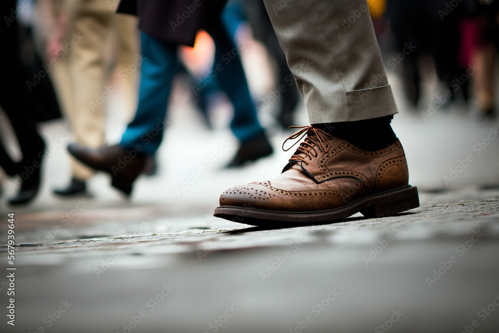 Pacing the City Streets: The Busy Rhythm of Feet Walking (AI Generated) Pacing the City Streets: The Busy Rhythm of Feet Walking (AI Generated)